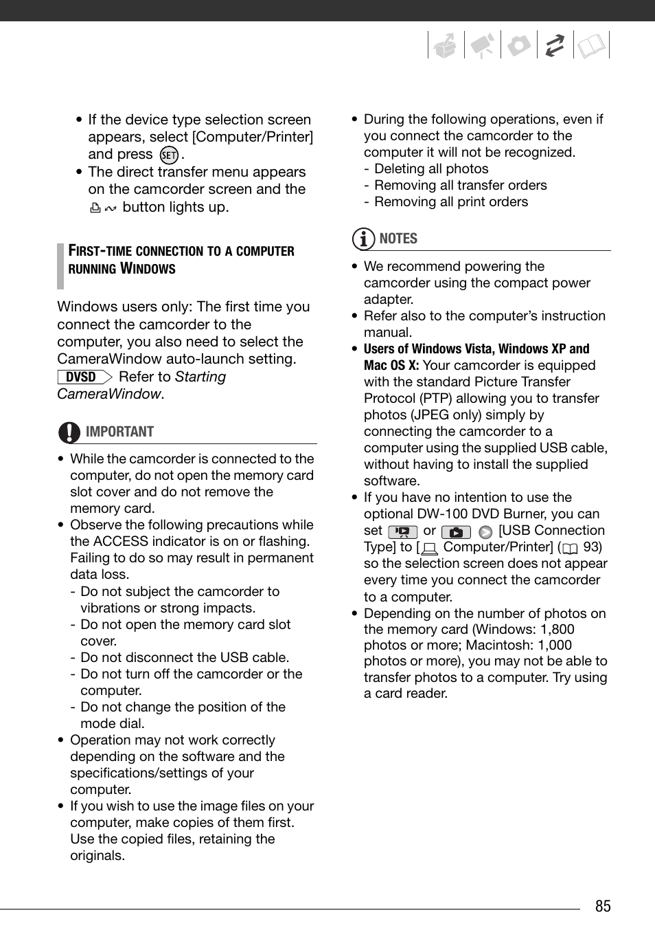 Canon HG20 User Manual | Page 85 / 129