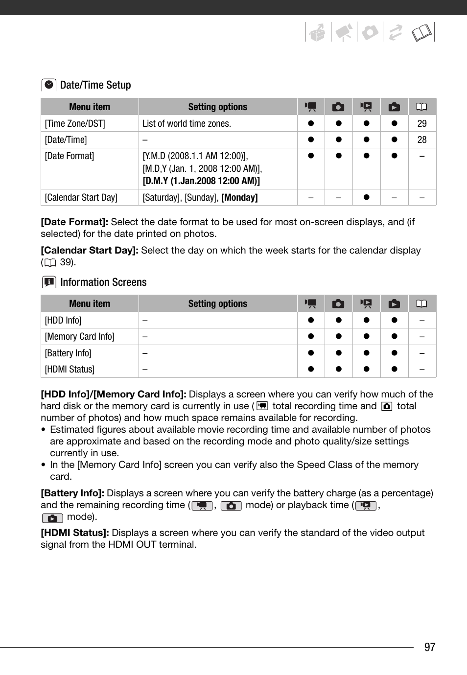 Canon HG20 User Manual | Page 97 / 129