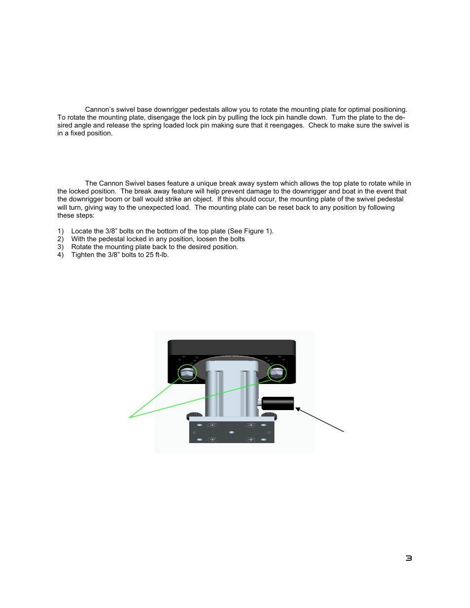 How to use the swivel pedestal | Cannon 1904030 User Manual | Page 3 / 6