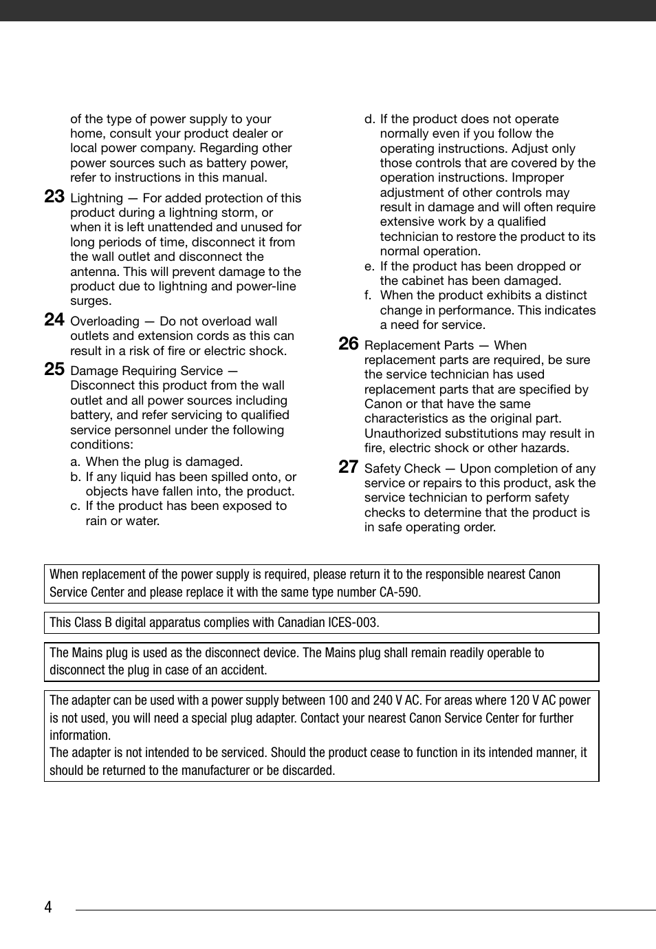 Canon FS10 User Manual | Page 4 / 110