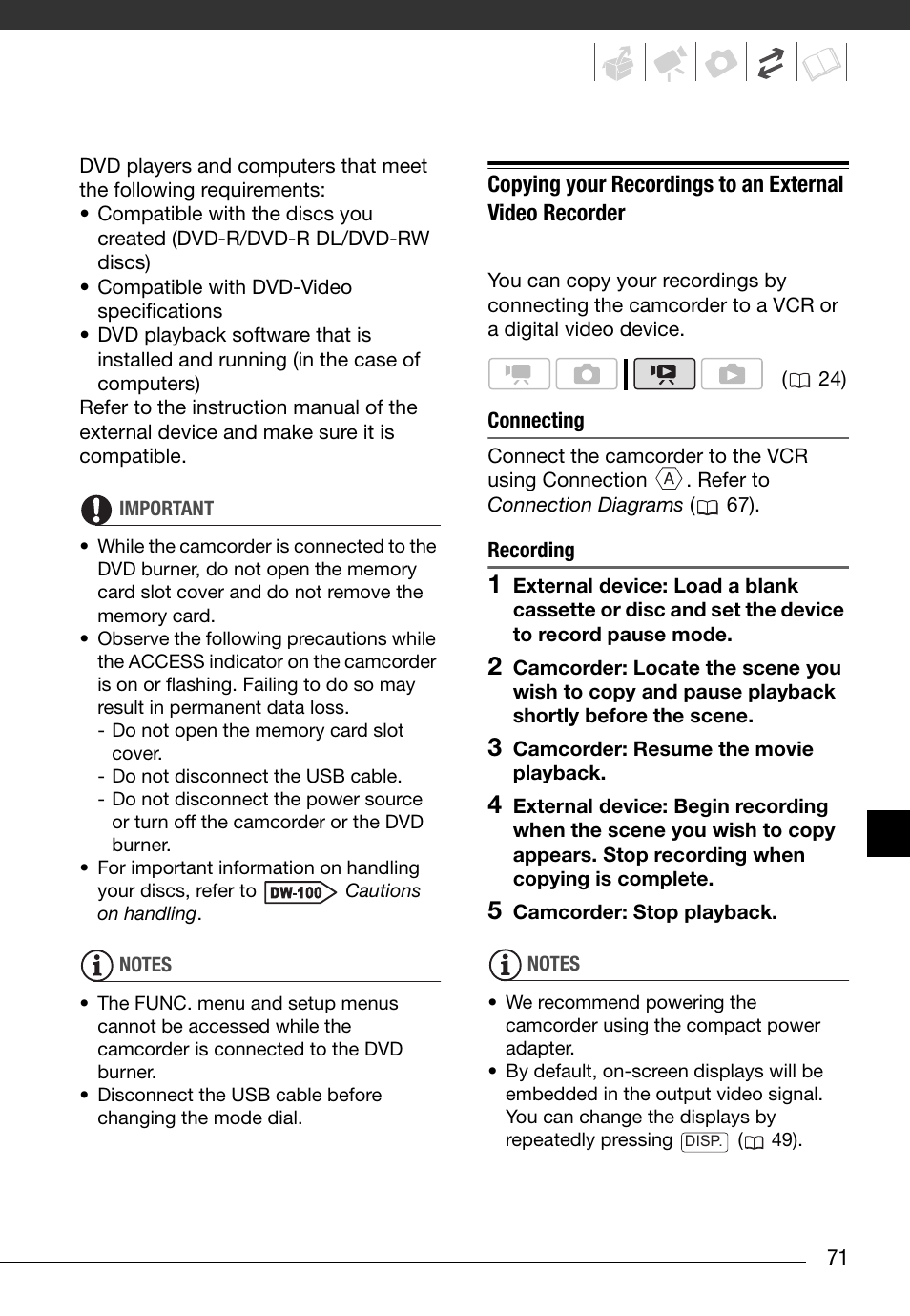 Canon FS10 User Manual | Page 71 / 110