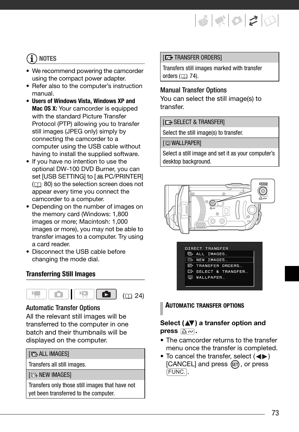 Canon FS10 User Manual | Page 73 / 110