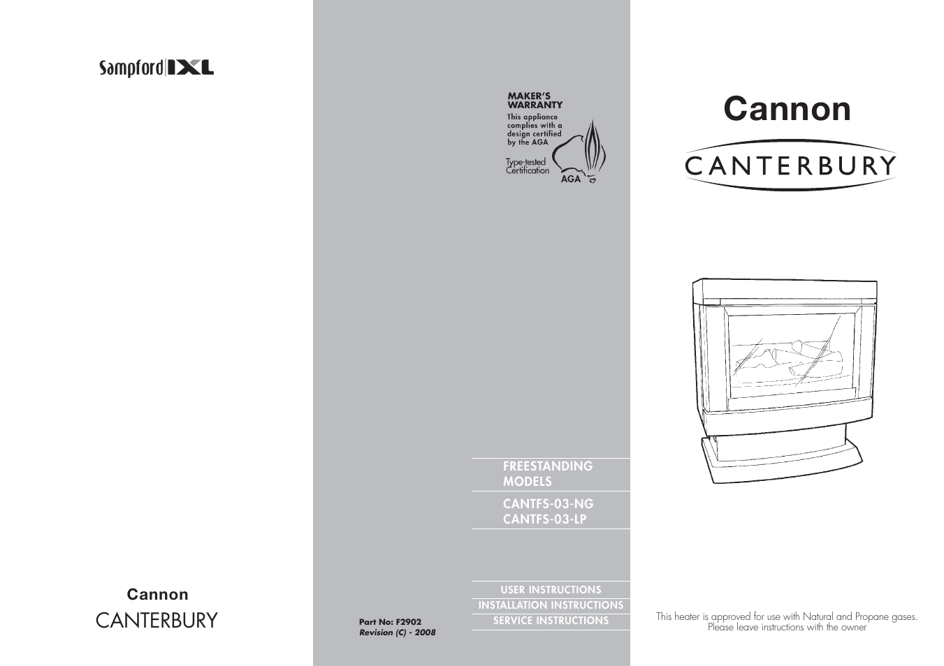 Cannon, Canterbury | Cannon CANTFS-03-NG User Manual | Page 24 / 24