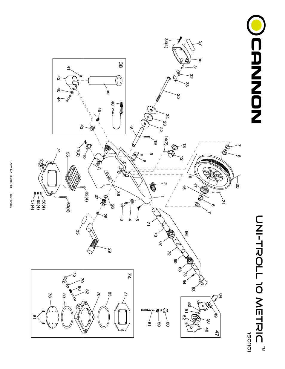 Uni-troll 10 metric | Cannon Uni-Troll 10TS User Manual | Page 19 / 28