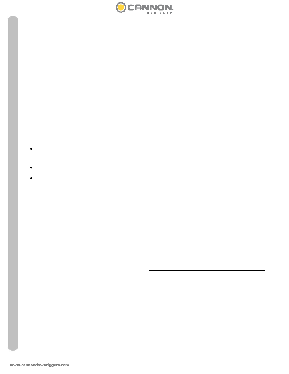 Cannon limited warranty, Cannon, Service policy | Cannon DIGI-TROLL 5 TS User Manual | Page 4 / 36