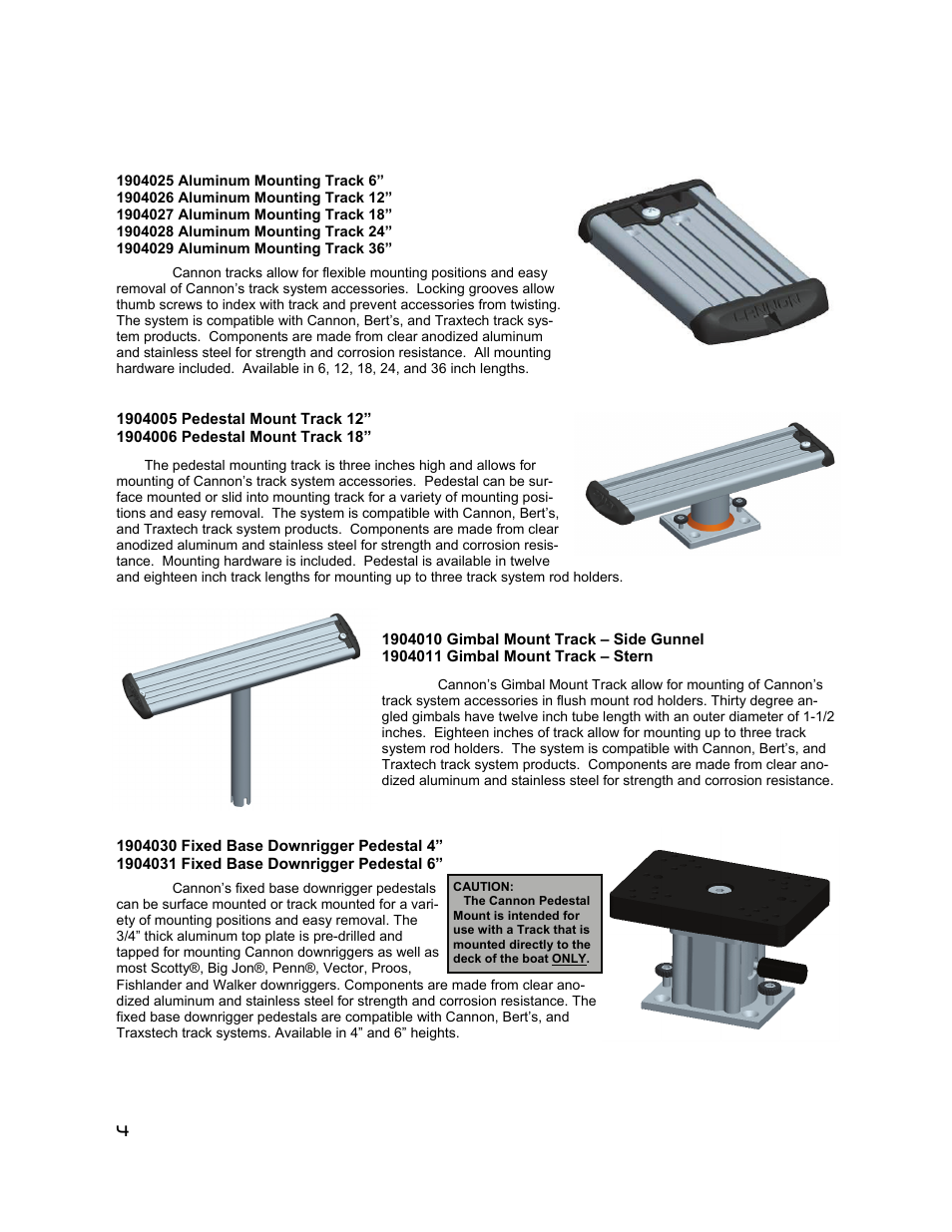 Cannon Adjustable Rail Mount 1907020 User Manual | Page 4 / 6