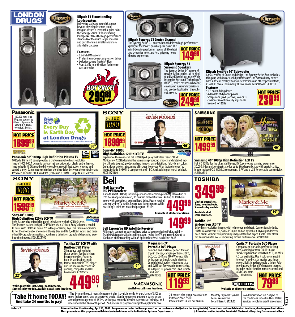 Hitech_2, Take it home today, Every day is earth day at london drugs | Canon EOS5D User Manual | Page 2 / 8