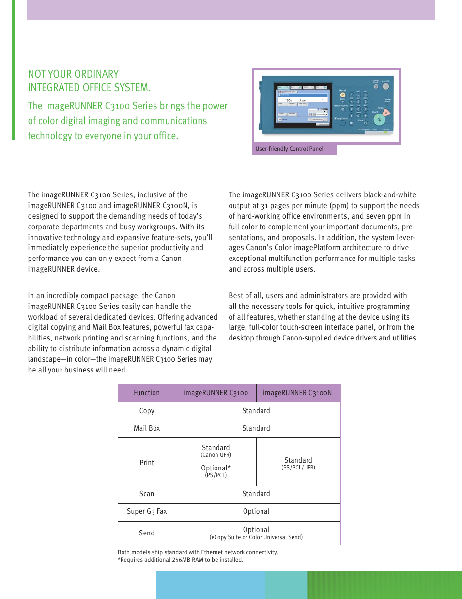 Not your ordinary integrated office system | Canon C3100 User Manual | Page 3 / 16