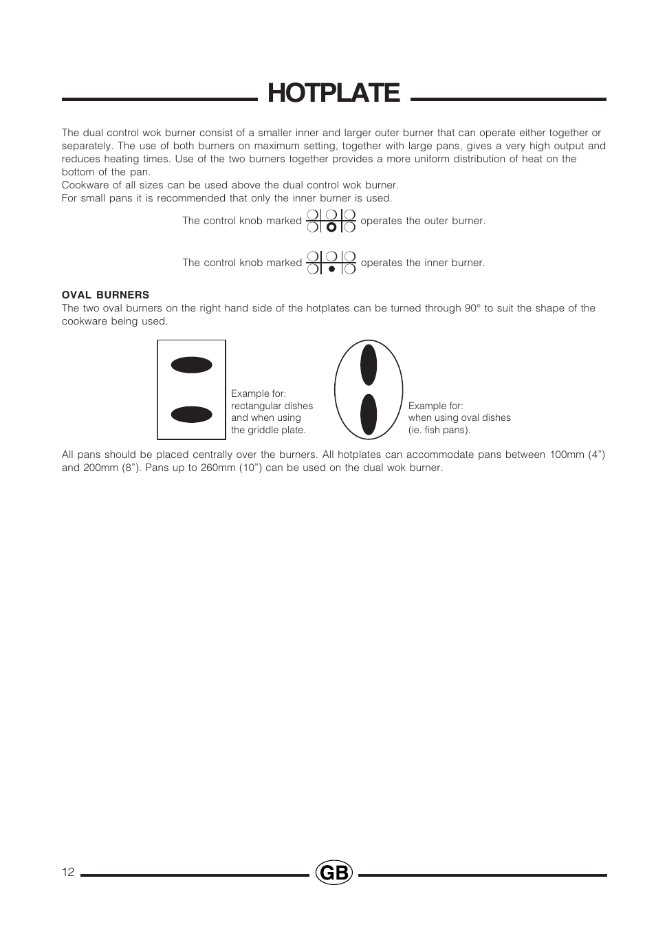 Hotplate | Cannon Professional User Manual | Page 12 / 36