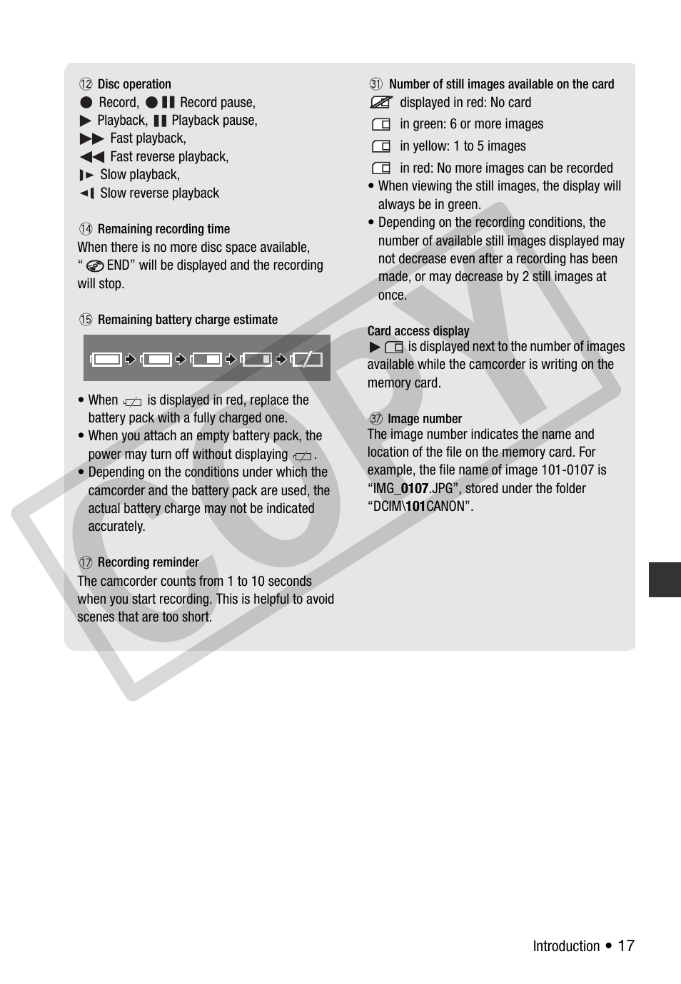 Co py | Canon DC 310 User Manual | Page 17 / 93