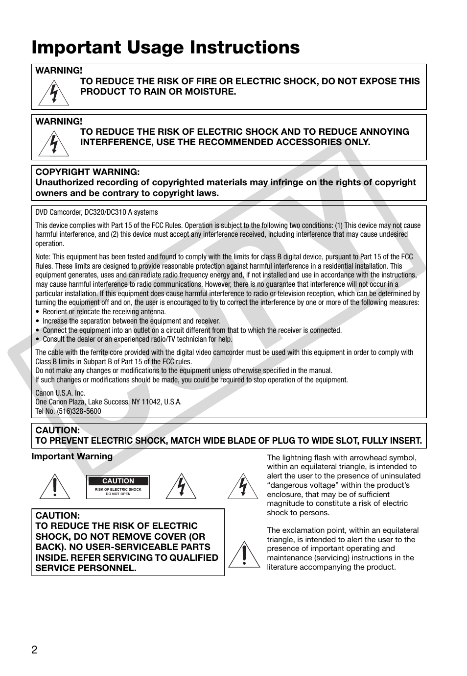 Introduction, Co py | Canon DC 310 User Manual | Page 2 / 93