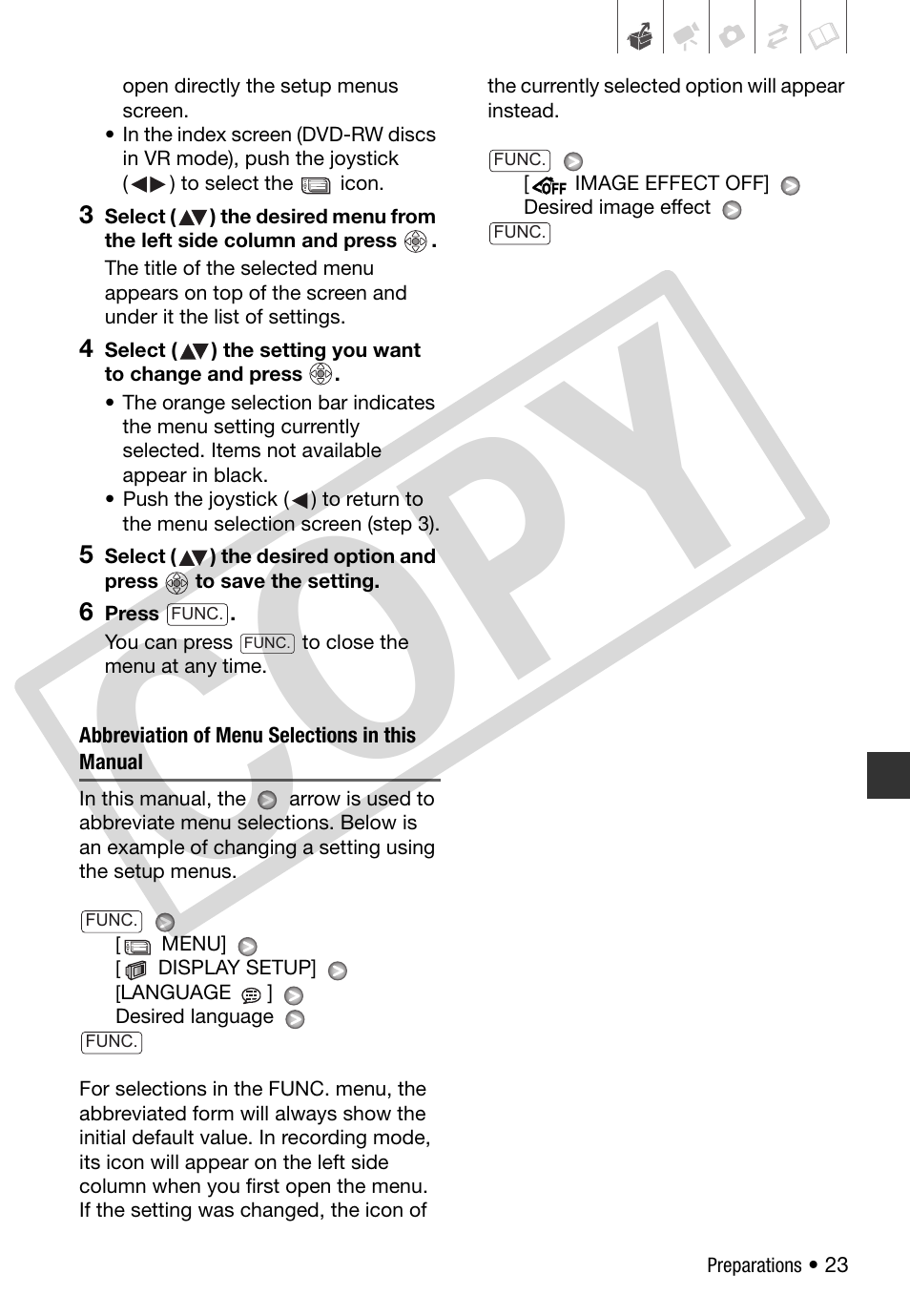 Co py | Canon DC 310 User Manual | Page 23 / 93