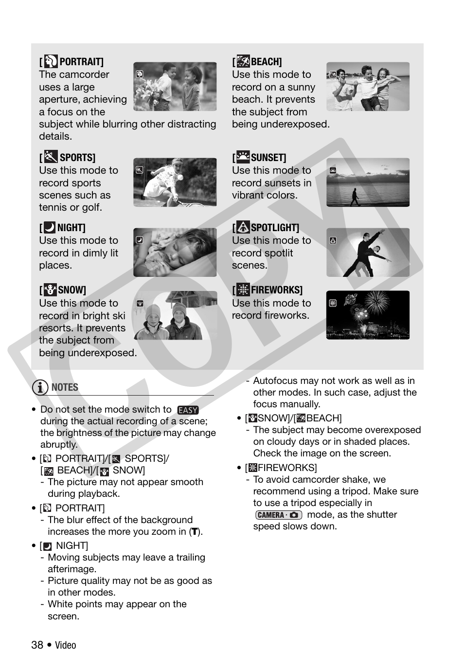 Co py | Canon DC 310 User Manual | Page 38 / 93