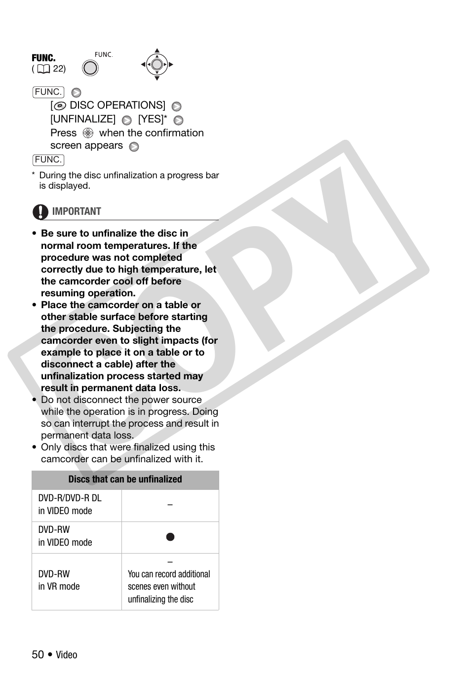 Co py | Canon DC 310 User Manual | Page 50 / 93