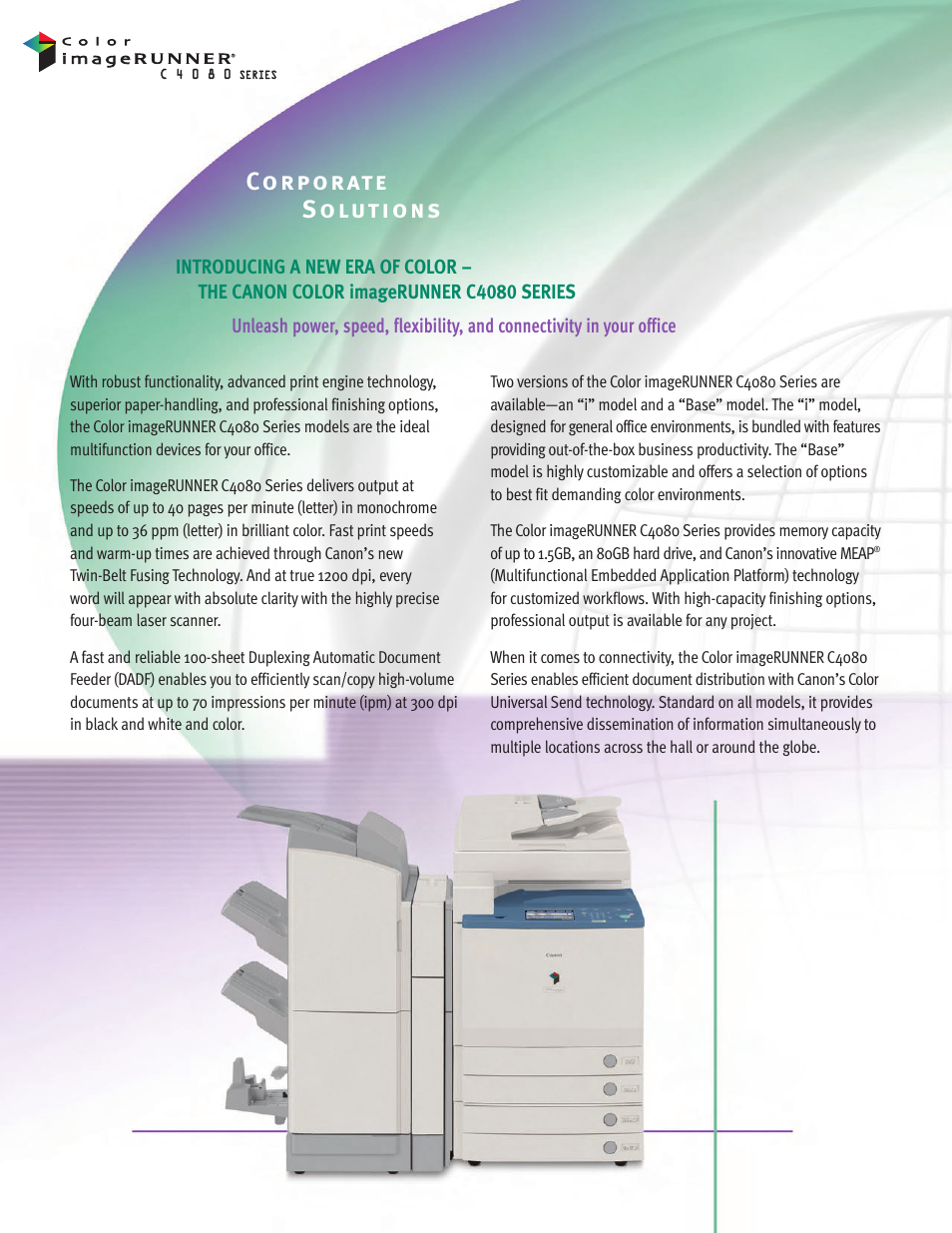 Canon C4080 SERIES User Manual | Page 2 / 12