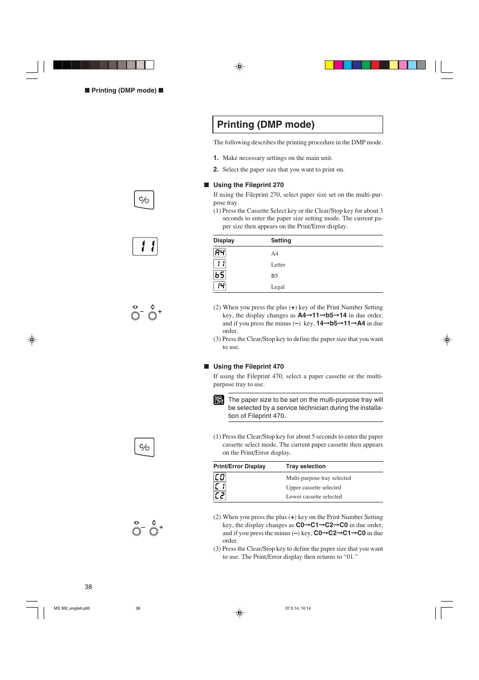 Printing (dmp mode) | Cannon 300II User Manual | Page 40 / 54