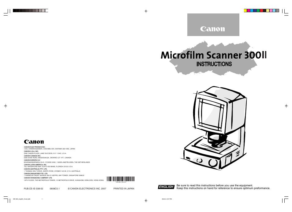 Ce-ie-338-02_cover, English | Cannon 300II User Manual | Page 54 / 54