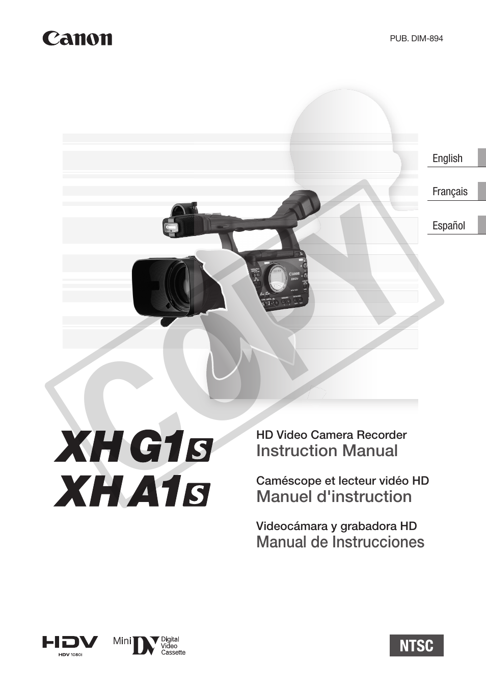 Canon XHA1S User Manual | 155 pages