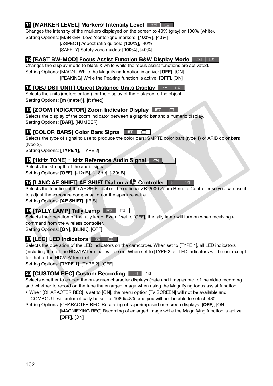 Co py | Canon XHA1S User Manual | Page 102 / 155