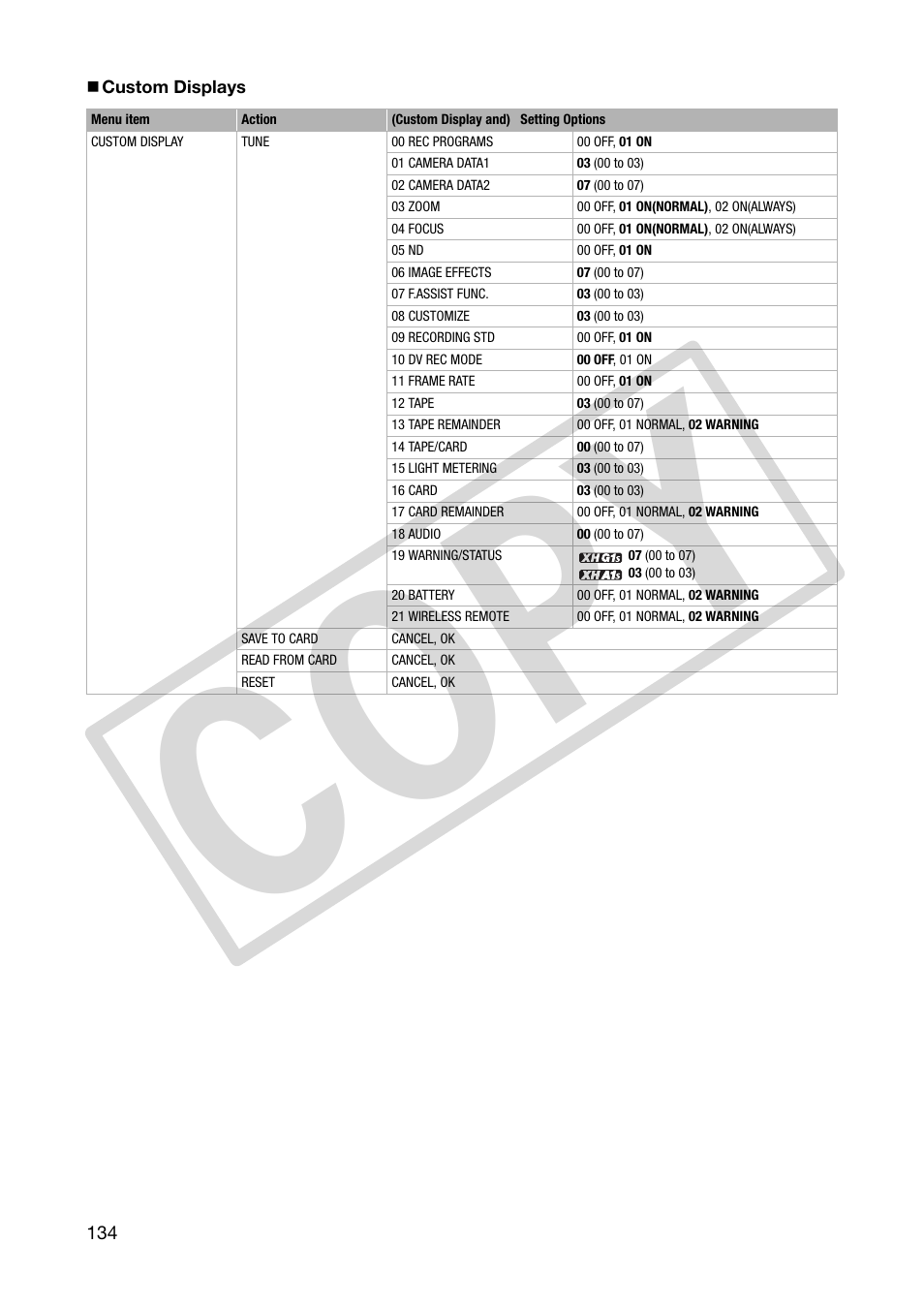 Ge 134, Co py | Canon XHA1S User Manual | Page 134 / 155