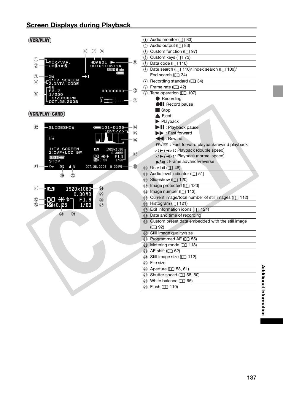 Co py | Canon XHA1S User Manual | Page 137 / 155