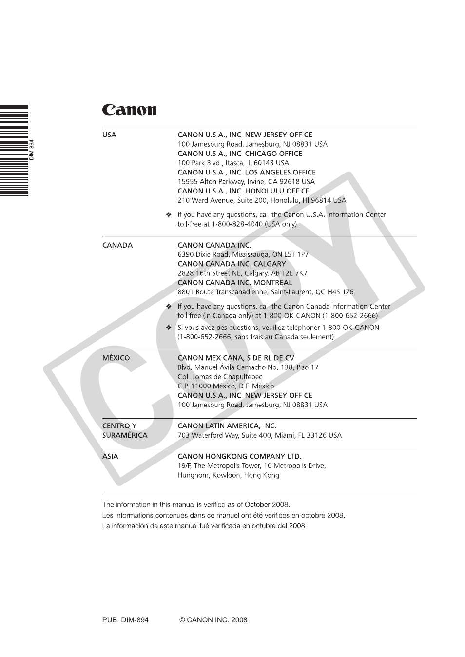 Co py | Canon XHA1S User Manual | Page 155 / 155