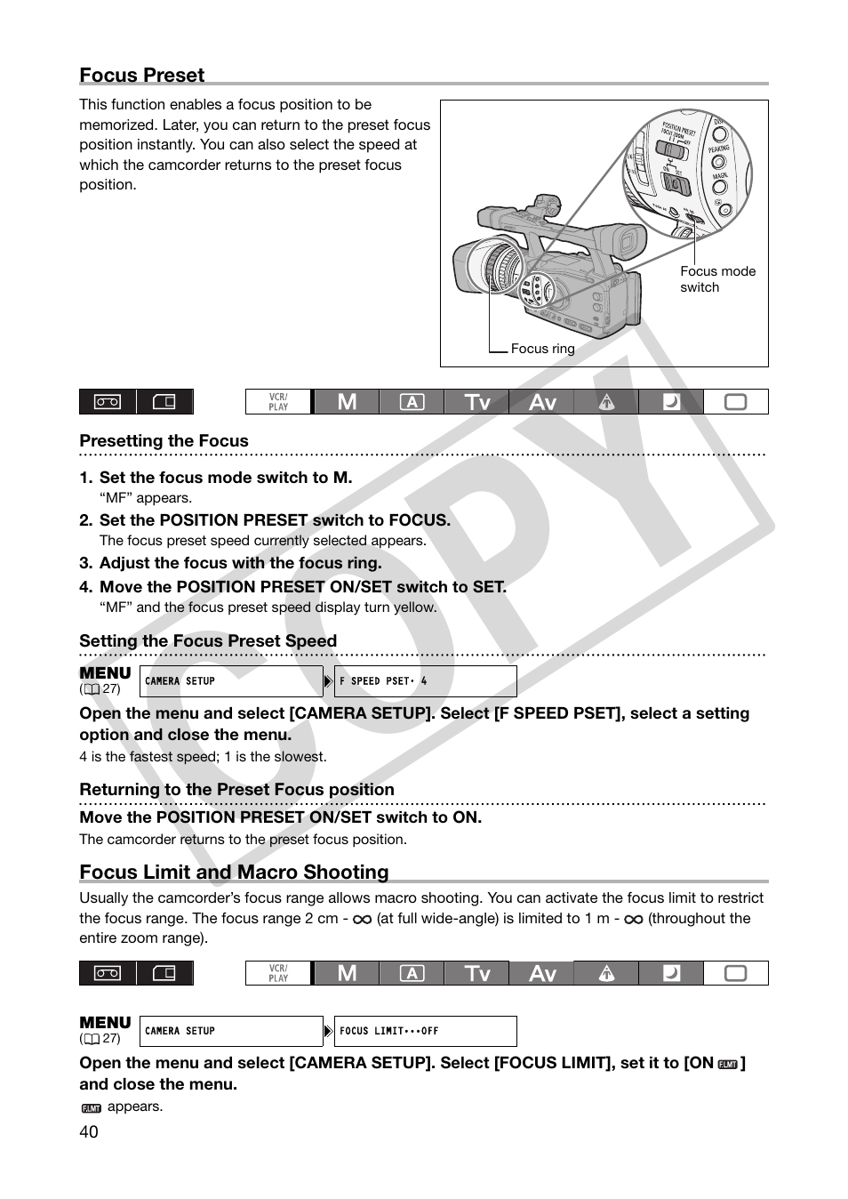 Co py | Canon XHA1S User Manual | Page 40 / 155