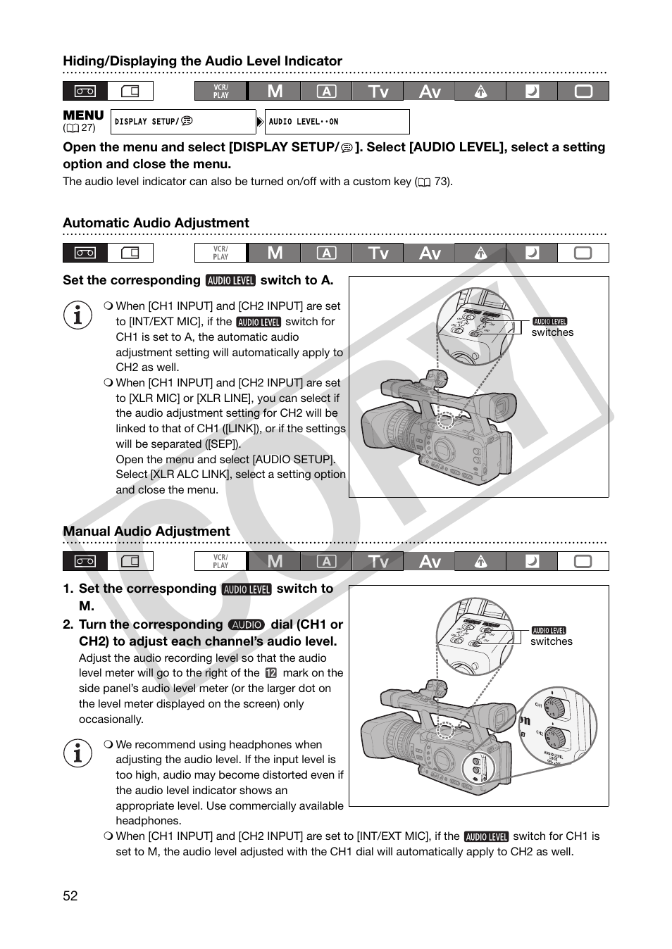 Co py | Canon XHA1S User Manual | Page 52 / 155