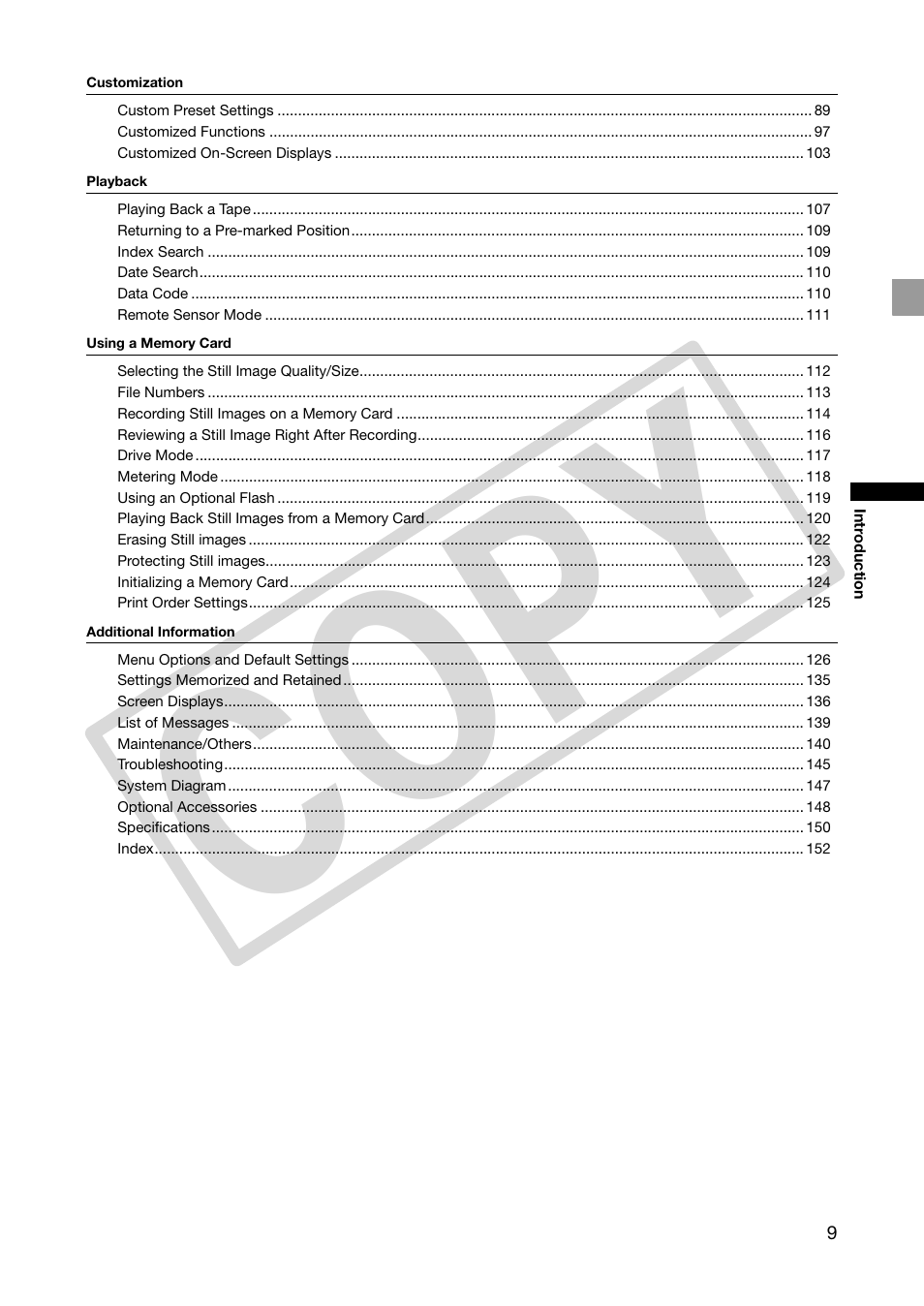 C o p y | Canon XHA1S User Manual | Page 9 / 155