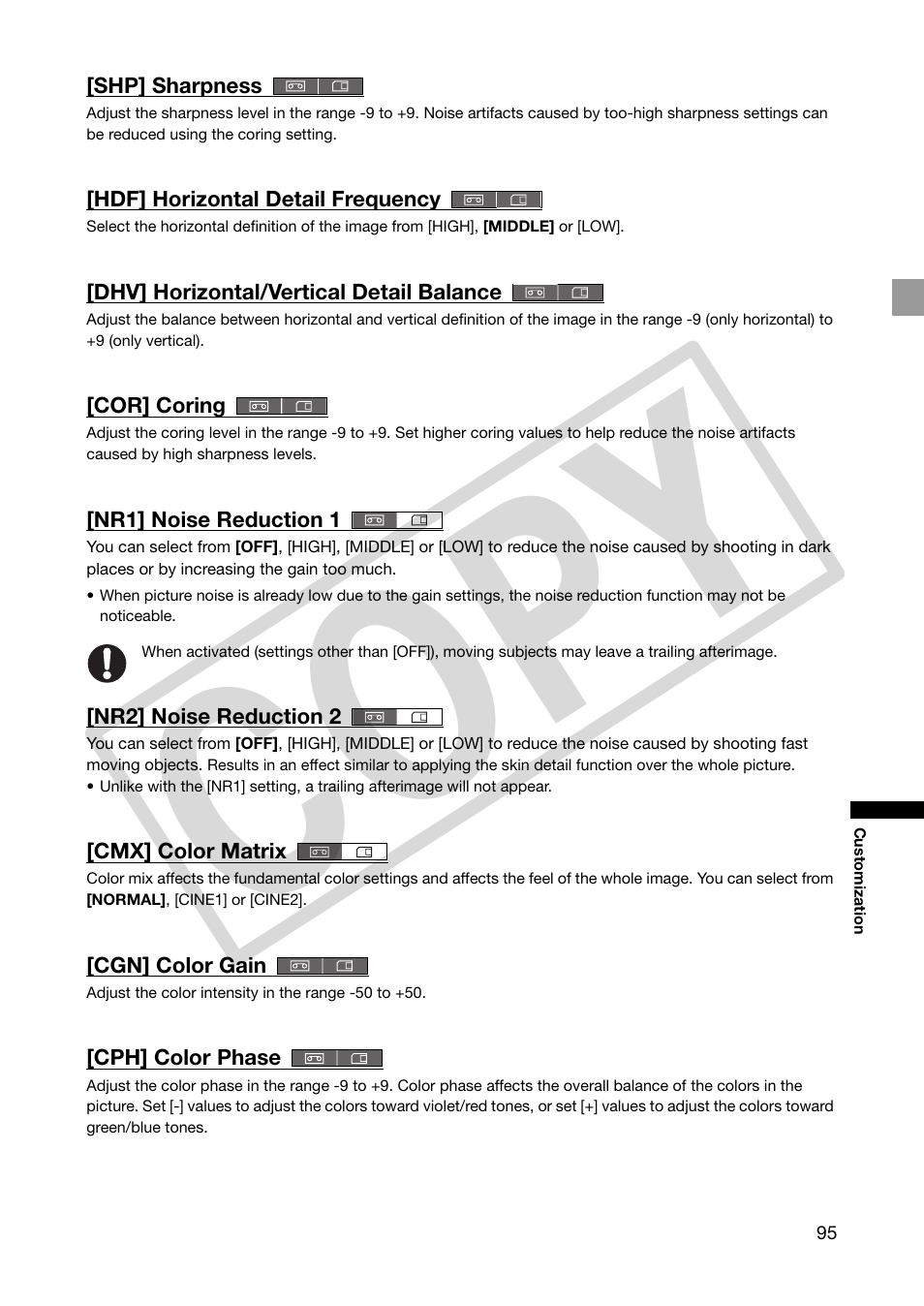 Co py | Canon XHA1S User Manual | Page 95 / 155