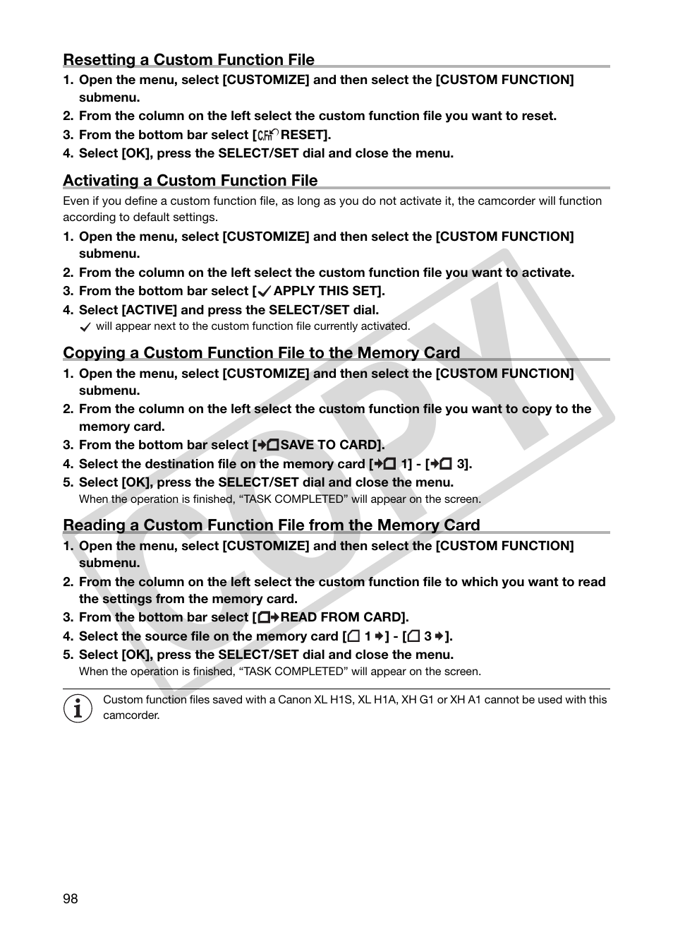 Co py | Canon XHA1S User Manual | Page 98 / 155