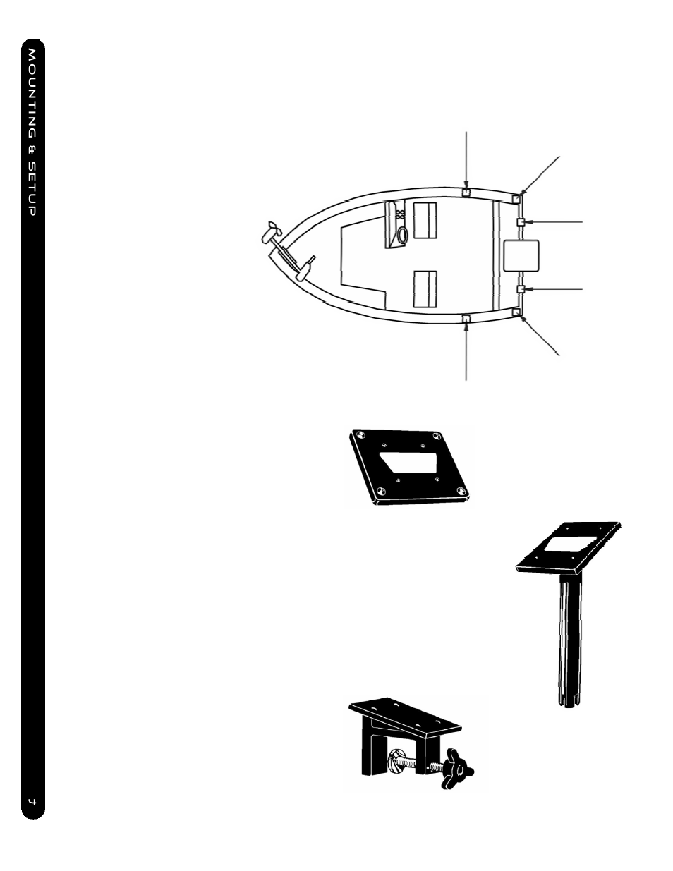 Downrigger mounting on boats | Cannon Mag 20 Dt/Hs User Manual | Page 4 / 28