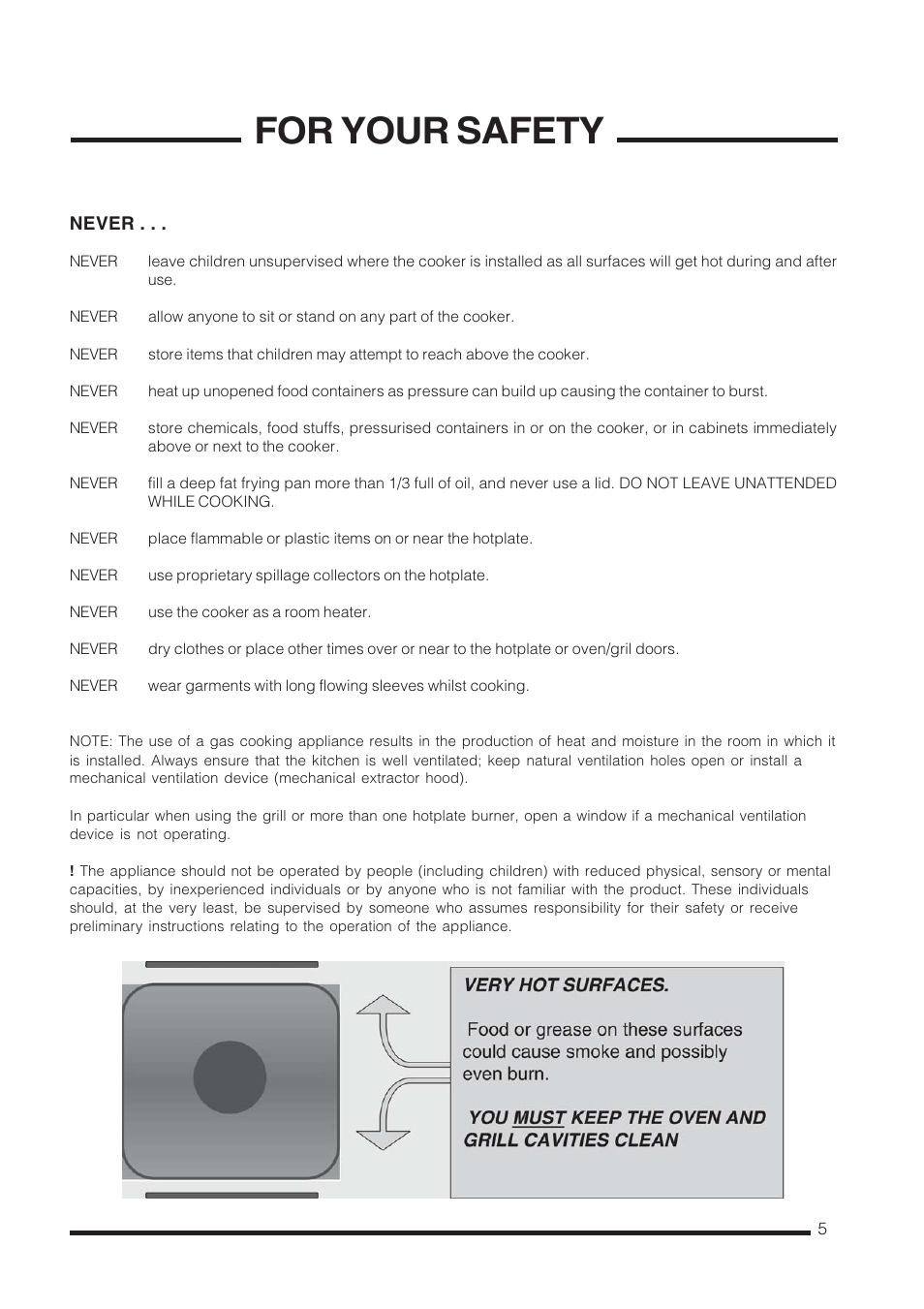 For your safety | Cannon Carrick C60GCIS User Manual | Page 5 / 40