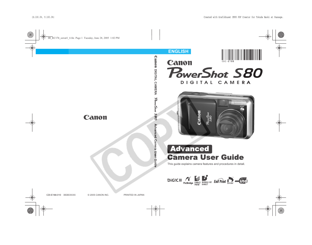 Canon S80 User Manual | 163 pages