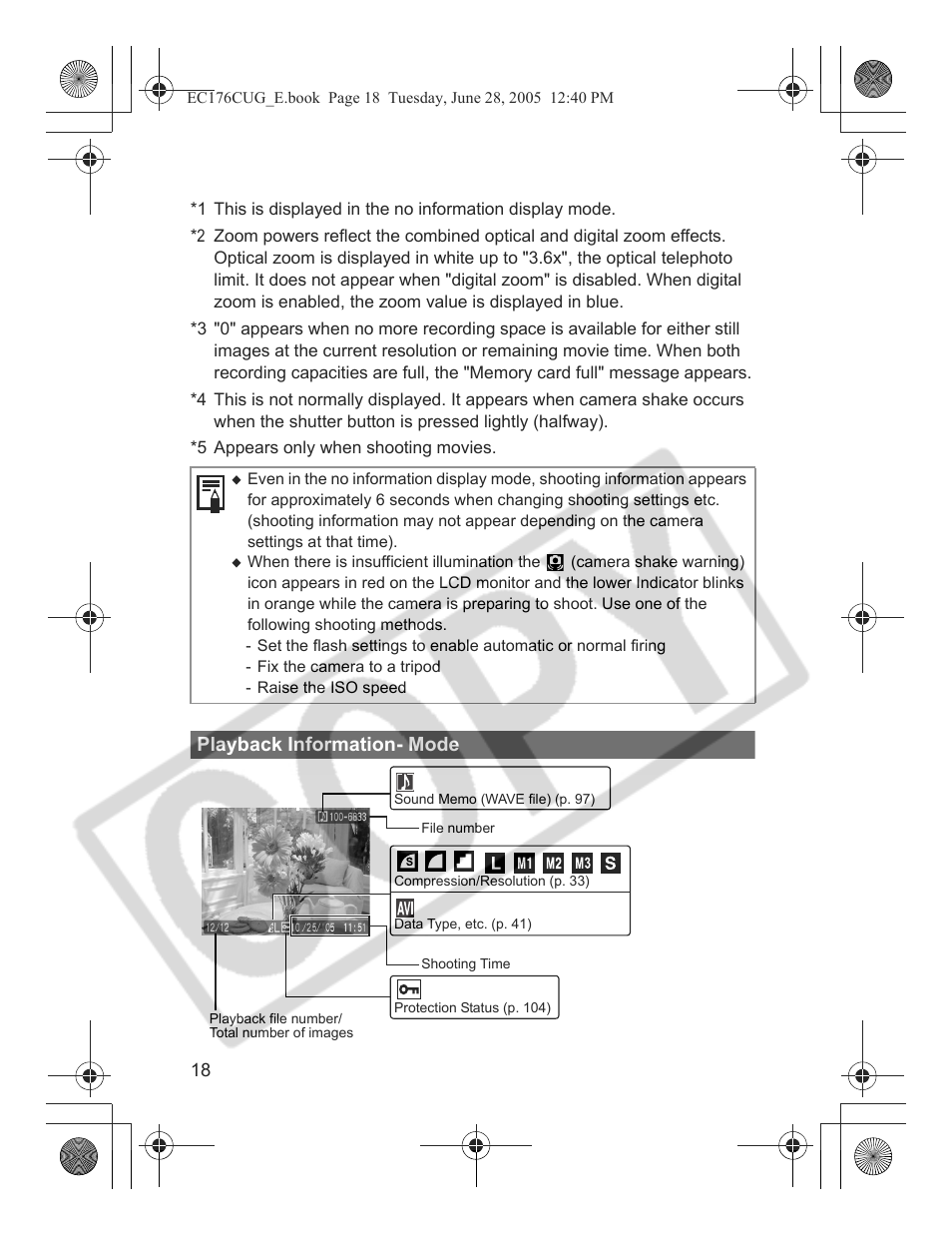 Playback information- mode | Canon S80 User Manual | Page 20 / 163