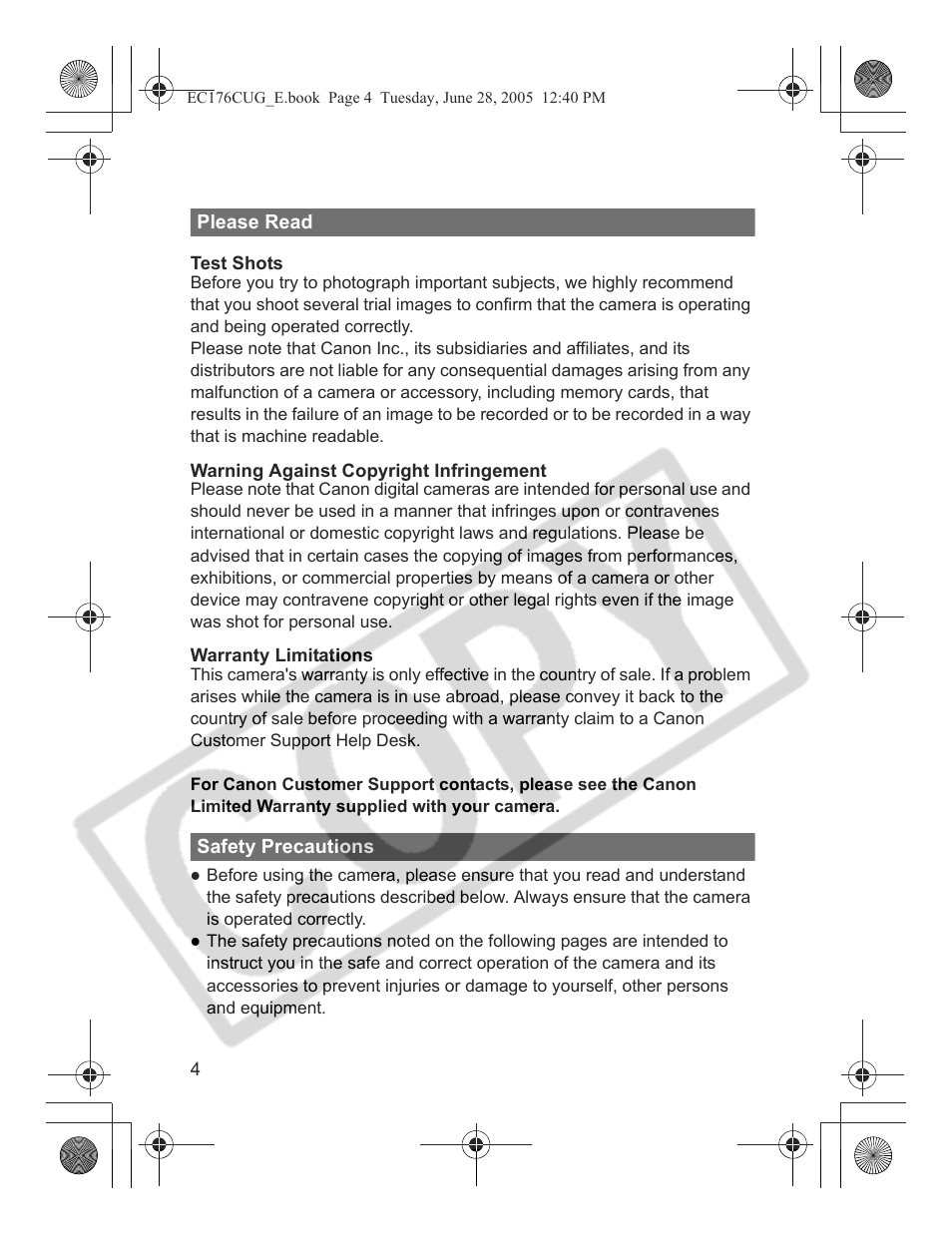 Canon S80 User Manual | Page 6 / 163