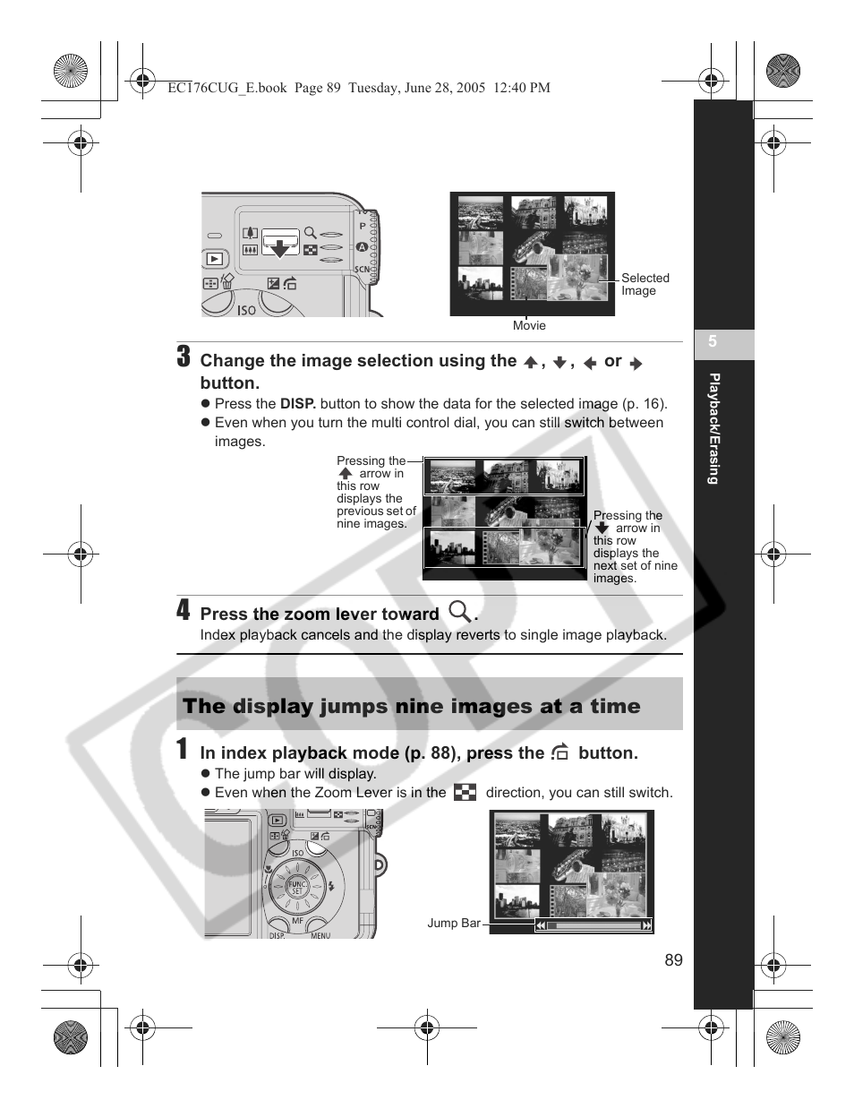 The display jumps nine images at a time | Canon S80 User Manual | Page 91 / 163