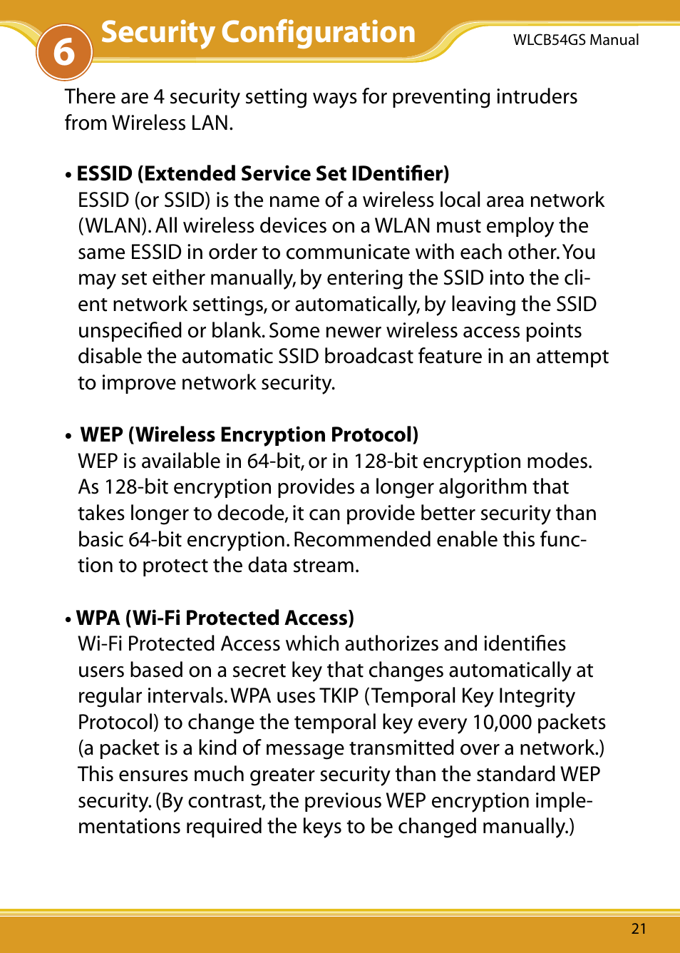 Security configuration | Corega 108M User Manual | Page 23 / 38