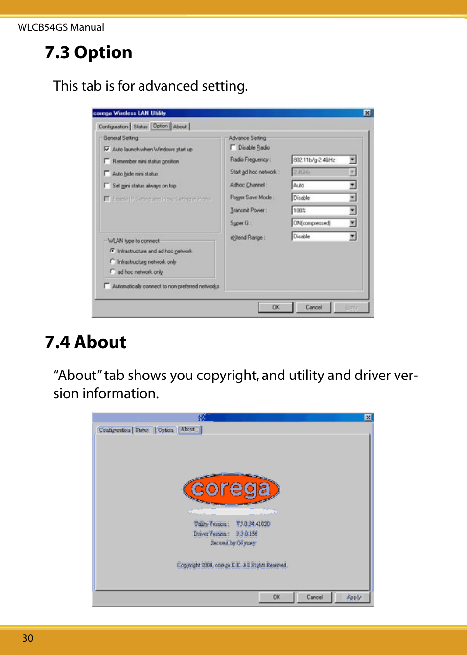 3 option, 4 about | Corega 108M User Manual | Page 32 / 38