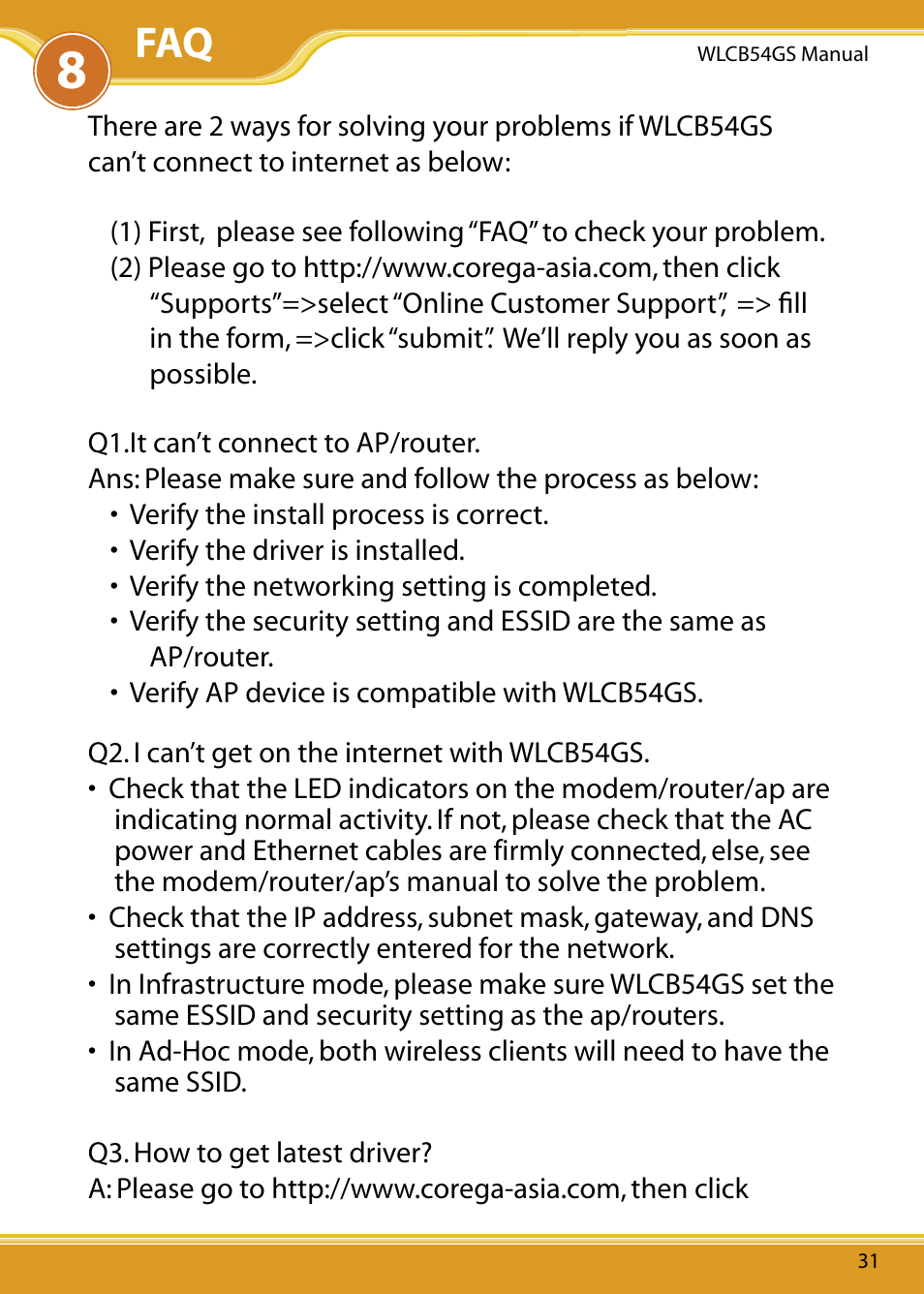 Corega 108M User Manual | Page 33 / 38