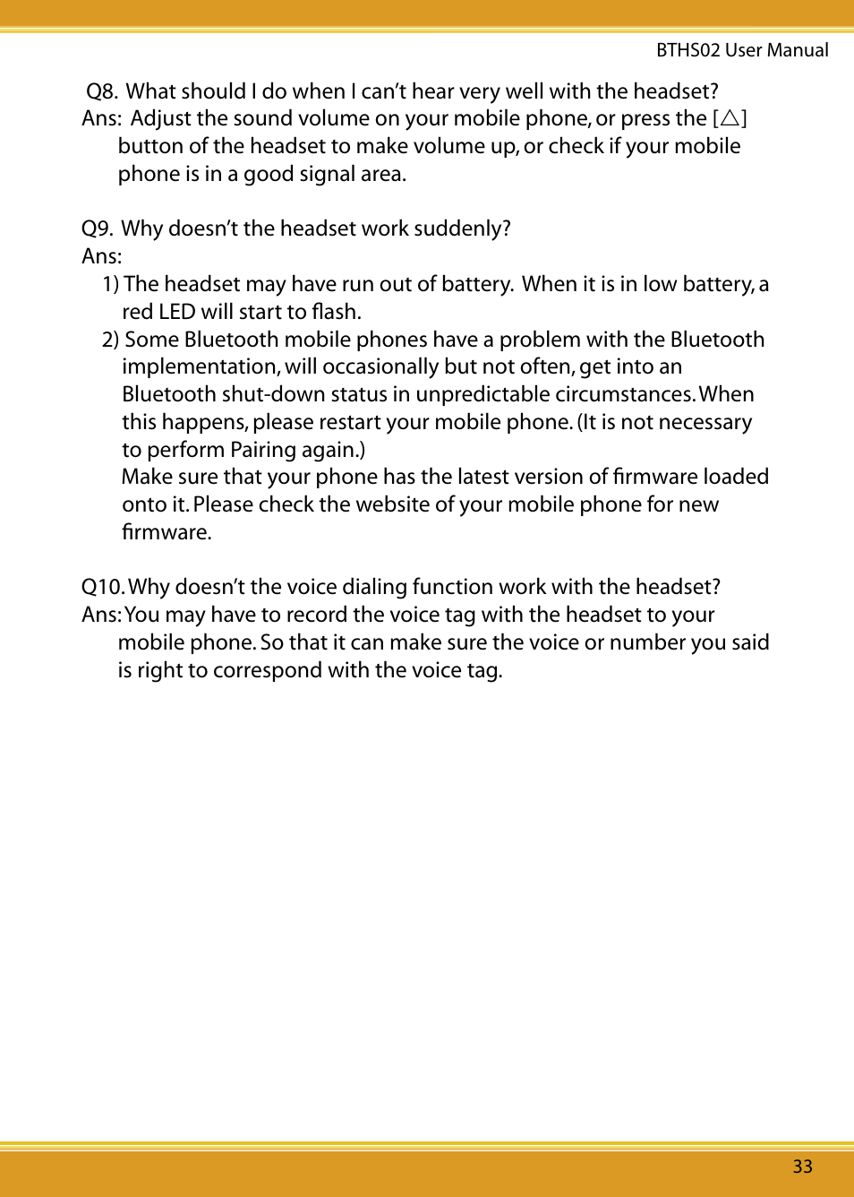 Corega Bluetooth Headset BTHS02 User Manual | Page 17 / 20