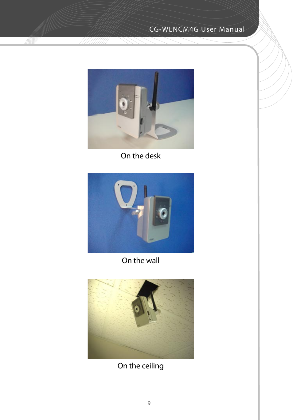 4 product overview, 5 installing the camera stand | Corega CG-WLNCM4G User Manual | Page 11 / 68