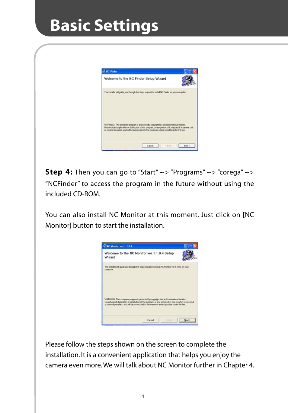 Basic settings | Corega CG-WLNCM4G User Manual | Page 16 / 68