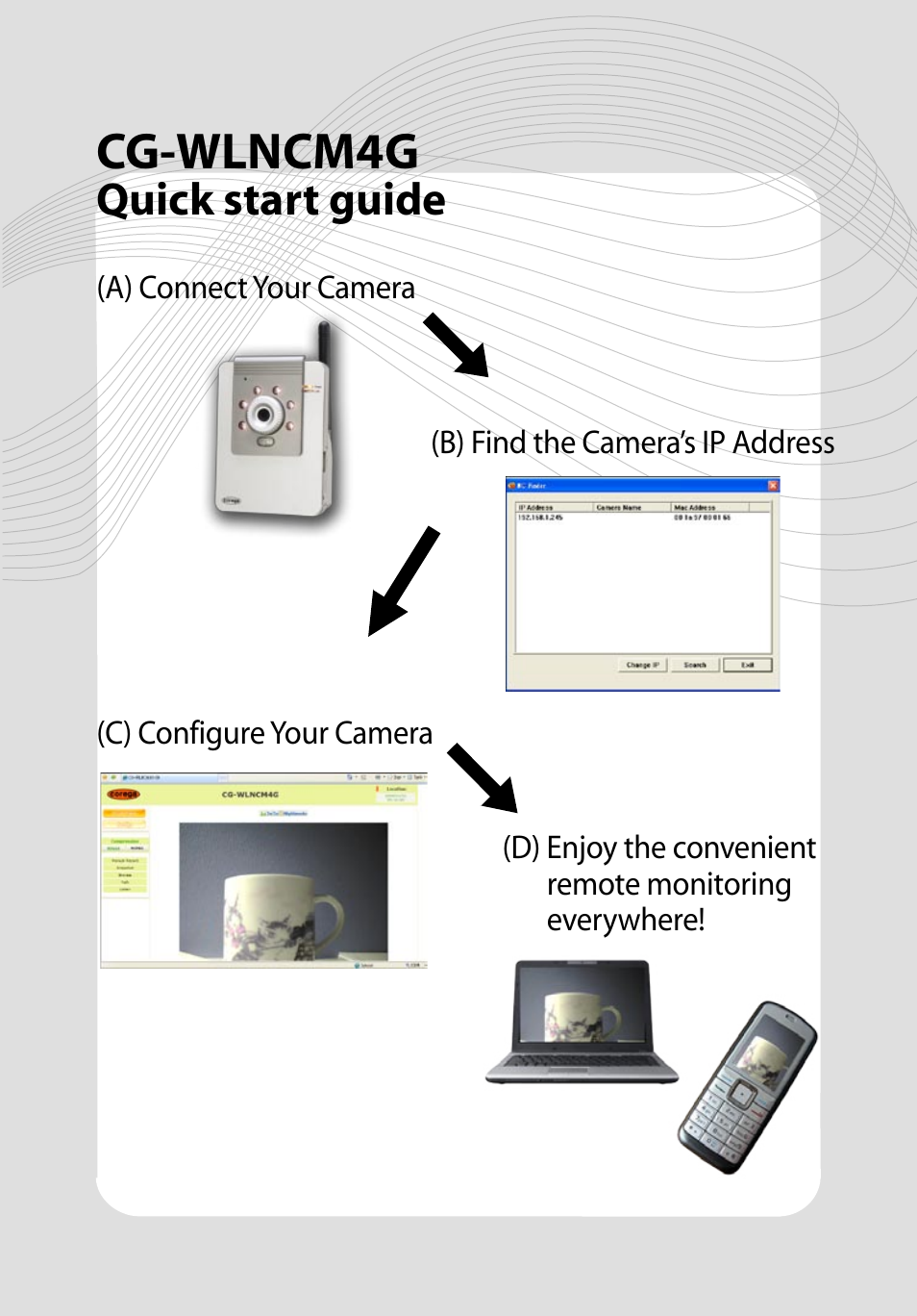 Cg-wlncm4g, Quick start guide | Corega CG-WLNCM4G User Manual | Page 3 / 68