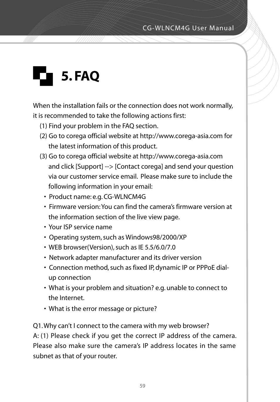 Corega CG-WLNCM4G User Manual | Page 61 / 68