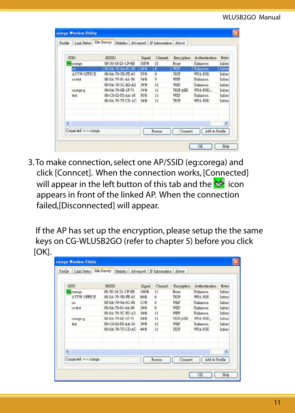 Corega WLUSB2GO User Manual | Page 12 / 30