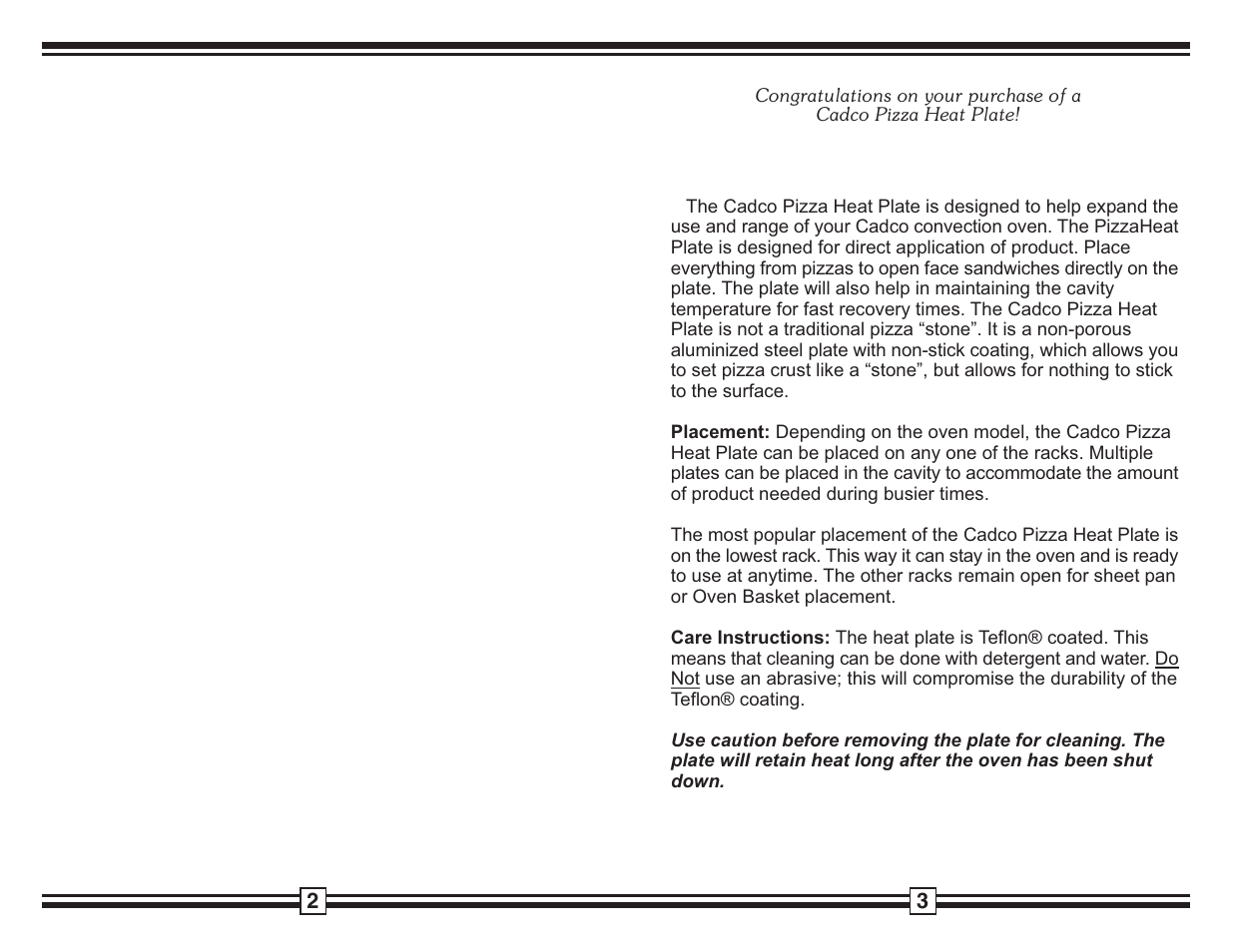 Cadco CAP-Q User Manual | Page 2 / 2