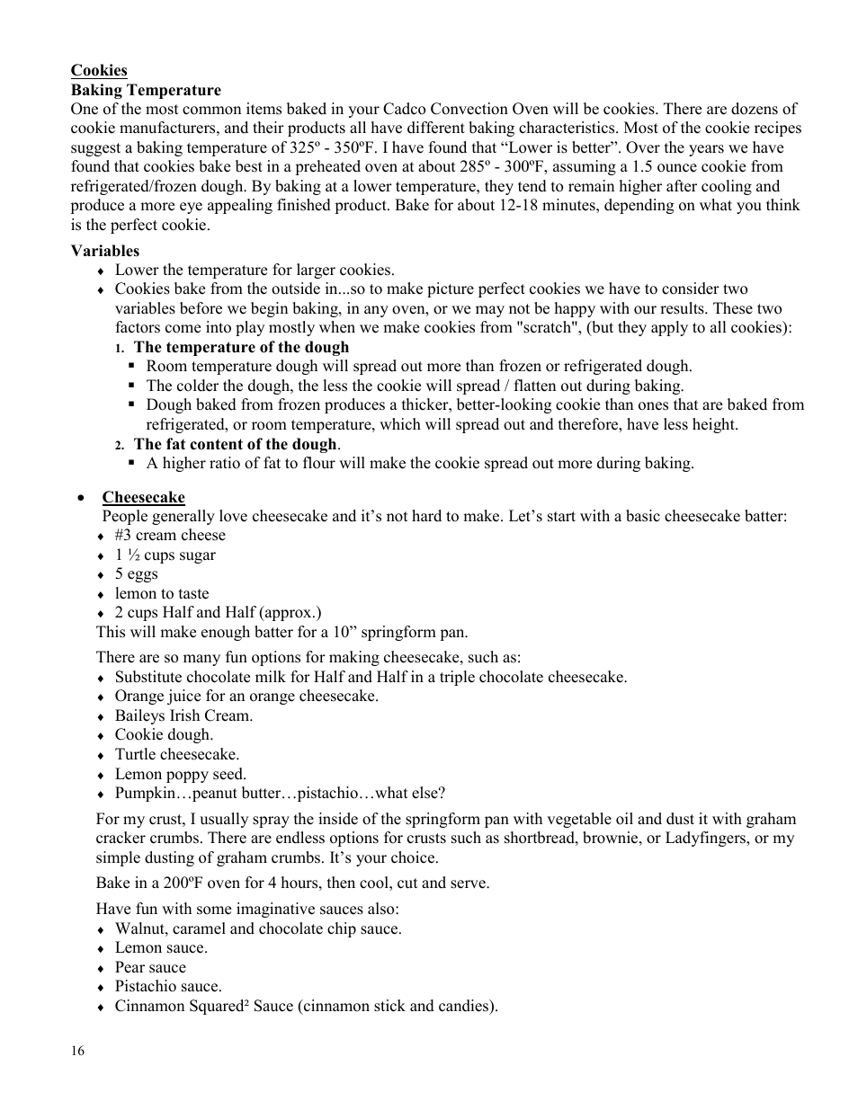 Cadco LINE CHEF XAF-115 User Manual | Page 16 / 20