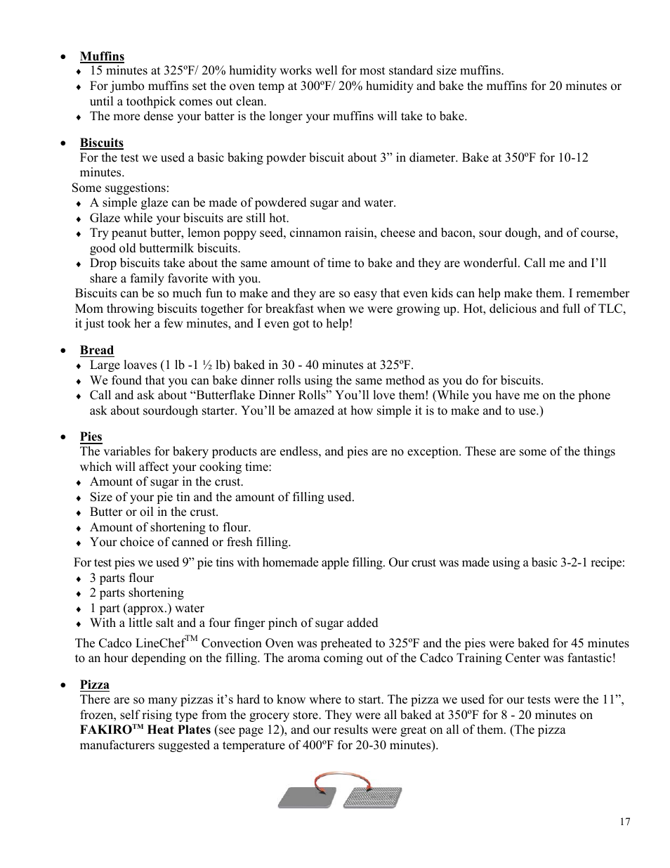 Cadco LINE CHEF XAF-115 User Manual | Page 17 / 20