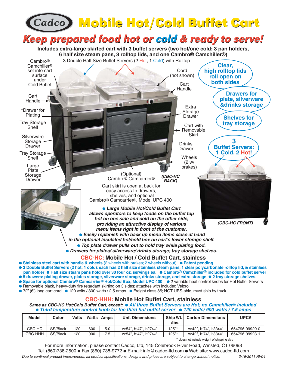 Cadco CBC-HC User Manual | 1 page